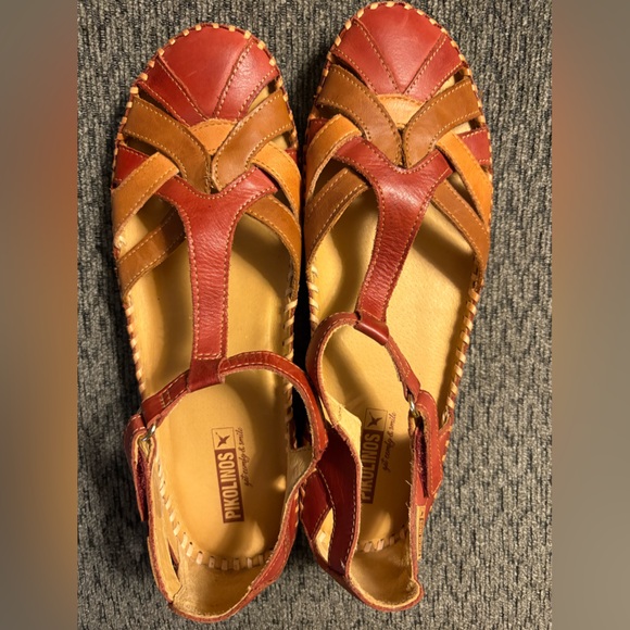 NWOB Pikolinos P. VALLARTA Women's Leather Sandals Shoes in Sandia Size 9.5 NEW - Picture 14 of 14
